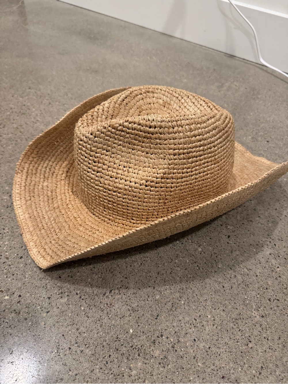 J. Crew Natural Raffia Cowboy Hat